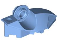 Large Figure Foot, with Rotation Joint Ball Half [Vertical Side] in Medium Blue
