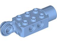 Technic Brick Special 2 x 3 with Pin Holes, Rotation Joint Ball Half [Vertical Side], Rotation Joint Socket in Medium Blue