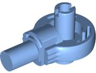 Technic Rotation Joint Ball Loop with Two Perpendicular Pins with Friction in Medium Blue