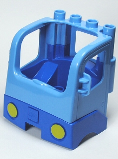 Duplo Truck Semi-Tractor Cab with Blue Base in Medium Blue