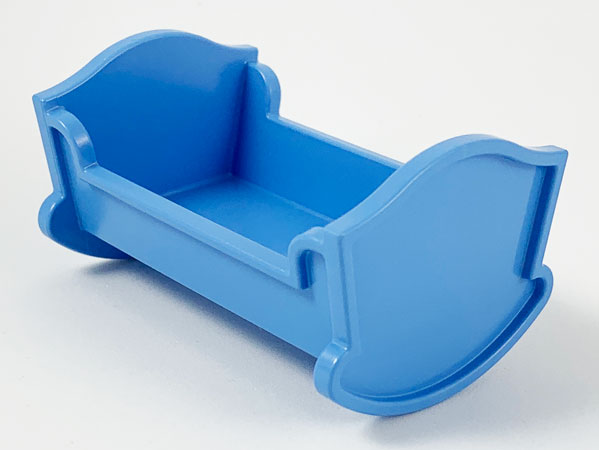 Belville / Duplo, Baby Crib / Cradle in Medium Blue