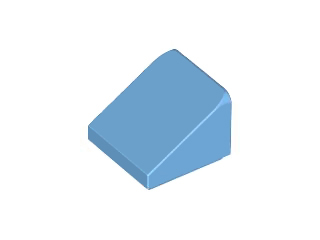 Brick Sloped 30° 1 x 1 x 2/3 (Cheese Slope) in Medium Blue