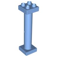 Duplo Support Column 2 x 2 x 6 Round with Open Latticed Back in Medium Blue