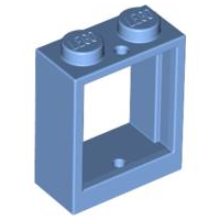 Window 1 x 2 x 2 Flat Front in Medium Blue