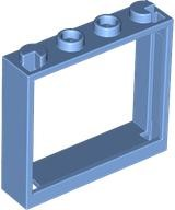 Window 1 x 4 x 3 without Shutter Tabs in Medium Blue