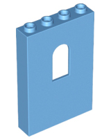 Panel 1 x 4 x 5 with Arched Window in Medium Blue