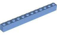 Brick 1 x 12 in Medium Blue