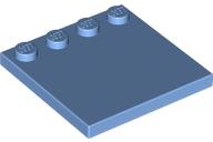 Plate Special 4 x 4, Studs on One Edge Plain] in Medium Blue