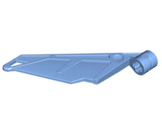 Large Figure Wing, Small in Medium Blue