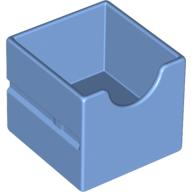 Duplo Drawer 2 x 2 with Semicircle Cutout in Medium Blue