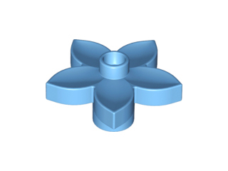 Duplo Plant, Flower with 1 Top Stud in Medium Blue