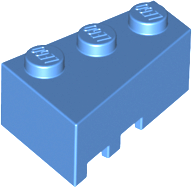 Brick Wedged, Angled 3 x 2 Right in Medium Blue
