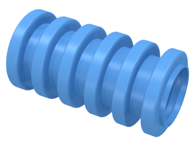 Hose, Ribbed 7mm D. 2L / 1.6cm in Medium Blue