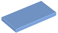 Tile 2 x 4 with Groove in Medium Blue