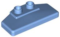 Duplo Rear Spoiler 2 x 4 x 1 / 2 [Plain] in Medium Blue