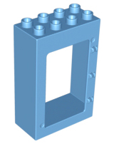 Duplo Door Frame 2 x 4 x 5 in Medium Blue