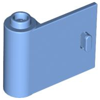 Door 1 x 3 x 2 Left - Open Between Top and Bottom Hinge in Medium Blue