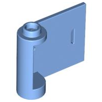 Door 1 x 3 x 2 Right - Open Between Top and Bottom Hinge in Medium Blue