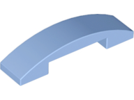 Brick Curved 4 x 1 Double, No Studs in Medium Blue
