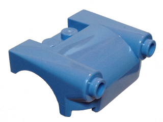 Vehicle Body, Wheel Arch / Mudguard 3 x 4 with Headlights in Medium Blue