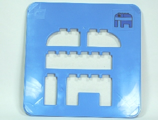 Duplo Playmat, Sorting Template - Elephant in Medium Blue