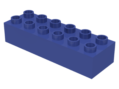 Duplo Brick 2 x 6 in Violet