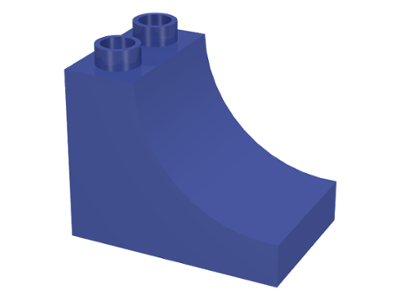 Duplo Brick 2 x 3 x 2 with Curve in Violet