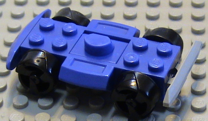 Vehicle Base 4 x 6 Racer Base with Black Wheels in Violet