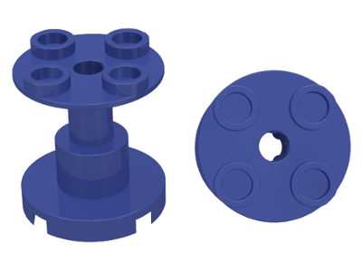 Support Round 2 x 2 x 2 Stand with Reach-Through Center Hole in Violet