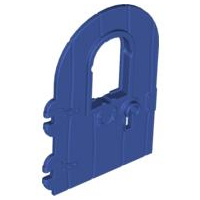 Door 1 x 4 x 6 Round Top with Window and Keyhole, Non Reinforced Edge in Violet