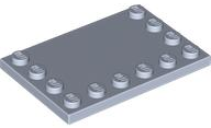 Plate Special 4 x 6, Studs on 3 Edges in Light Violet