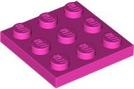 Plate 3 x 3 in Dark Pink