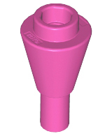 Cone 1 x 1 Inverted with Bar at Bottom (Ice Cream Cone) in Dark Pink