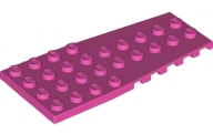 Wedge Plate 4 x 9 with Stud Notches in Dark Pink