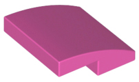 Brick Curved 2 x 2 x 2/3 in Dark Pink