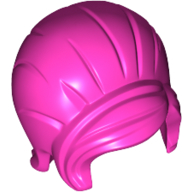 Hair Beehive Style with Sideways Fringe in Dark Pink