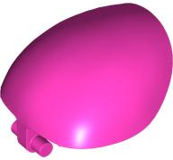 Large Figure Shoulder Cover, Armor, Round, Smooth with Bar in Dark Pink