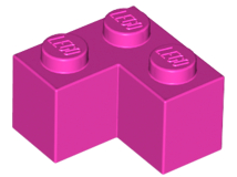 Brick 2 x 2 Corner in Dark Pink
