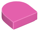 Tile Round 1 x 1 Half Circle in Dark Pink