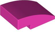 Brick Curved 3 x 2 No Studs in Dark Pink