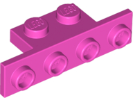 Bracket 1 x 2 - 1 x 4 [Square Corners] in Dark Pink