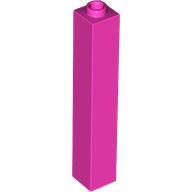 Brick 1 x 1 x 5 with Blocked Open or Hollow Stud in Dark Pink