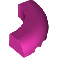 Brick Round Corner 5 x 5 x 1 Curved, Bottom Cut Outs, No Studs, 7 Bottom Tubes in Dark Pink