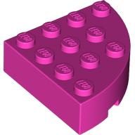 Brick Round Corner 4 x 4 Full Brick in Dark Pink