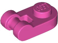 Plate Special 1 x 1 Rounded with Handle in Dark Pink