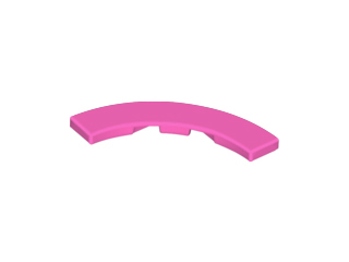 Tile 4 x 4 Curved, Macaroni in Dark Pink