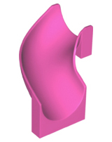 Slide Curved Left 90° in Dark Pink