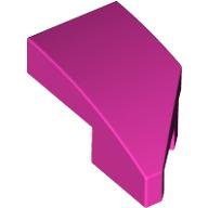 Brick Wedged, Curved 2 x 1 with Stud Notch Left in Dark Pink