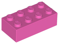 Brick 2 x 4 in Dark Pink