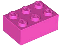 Brick 2 x 3 in Dark Pink